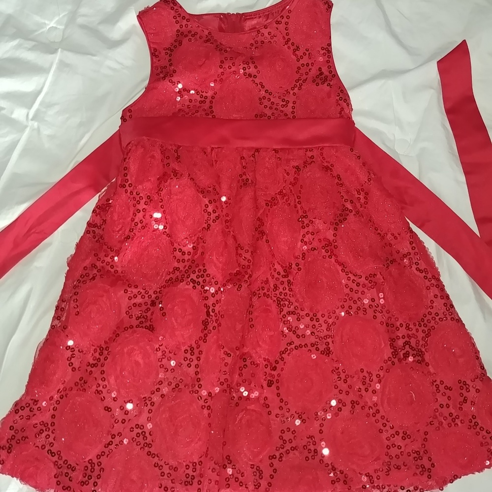 Christmas Sequenced Party Dress w/ headband
